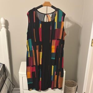 Colorful Geometric Sleeveless Dress